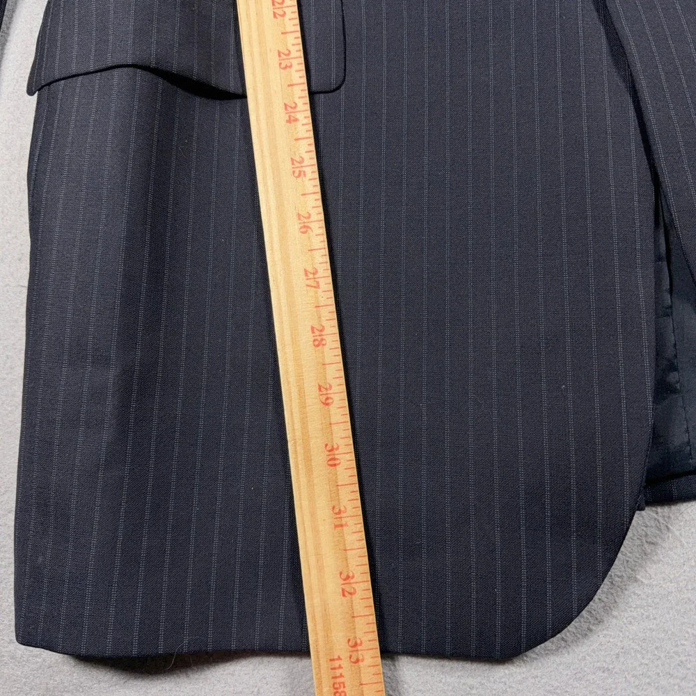 Lauren Ralph Lauren Suit Men 44R 36x30‎ Pinstripe Navy Blue Business Office
